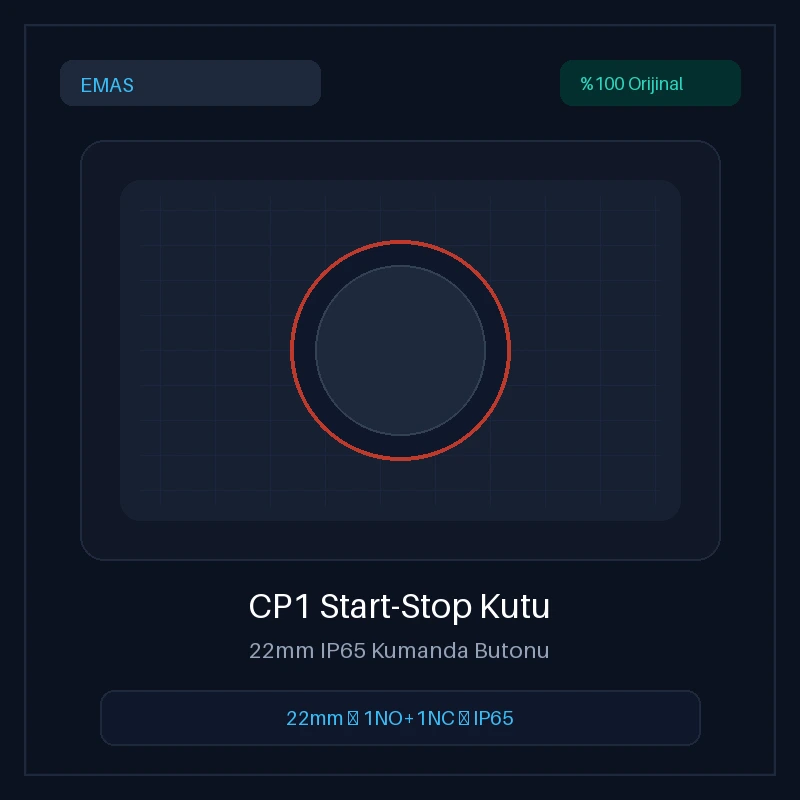 Emas 22mm Yaylı Start-Stop Buton Kutusu