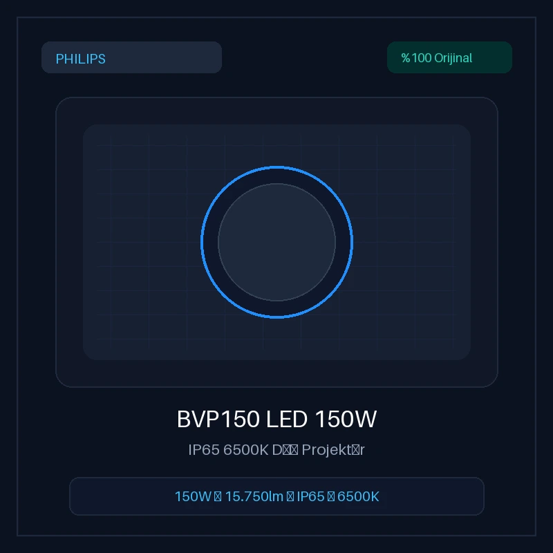 Philips BVP150 LED 150W 6500K IP65 Dış Mekan Projektör