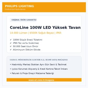 Philips CoreLine 100W IP65 Sanayi Tipi LED Yüksek Tavan Armatürü